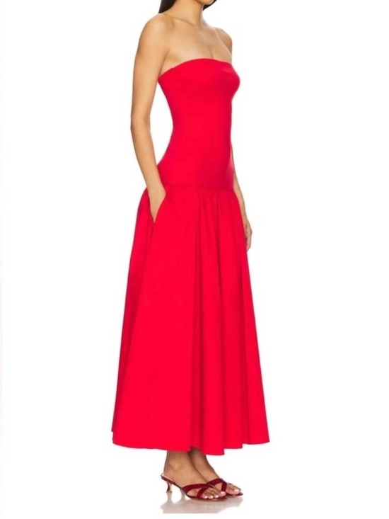 Alice + Olivia Dresses & Skirts - Alice + Olivia Oriana Strapless Drop Waist Maxi Dress With Hidden Pockets NWT 12